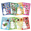 Festives Snowman Design PVC Puzzle Stickers Set Of 24 Removable Waterproof Tablet Skin Decals