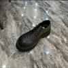 2025 new men's shoes summer breathable casual woven leather shoes men's flat baseplate shoes trendy versatile trendy brand loafers