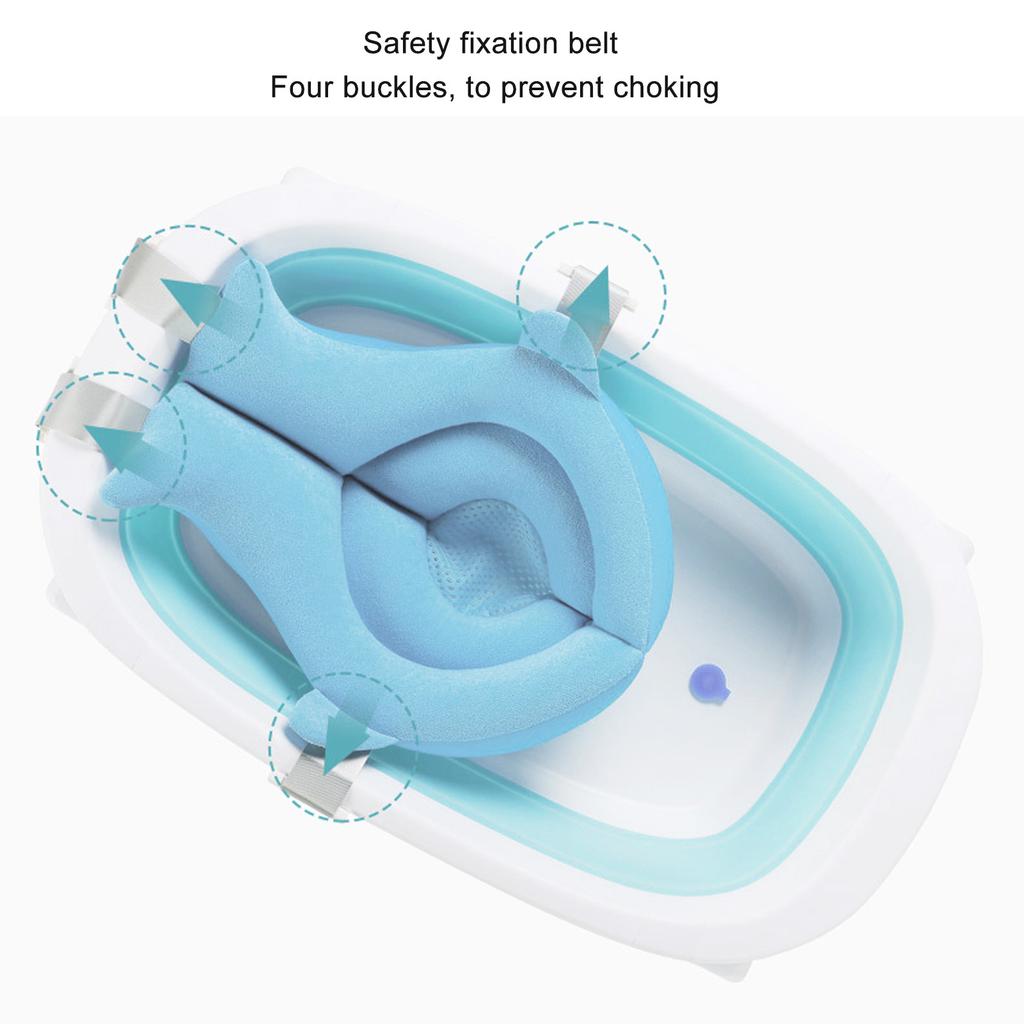 Baby Bathtub Cushion Soft Skin Friendly Floating Infant Sink Bath Support Mat for Newborn Type 1