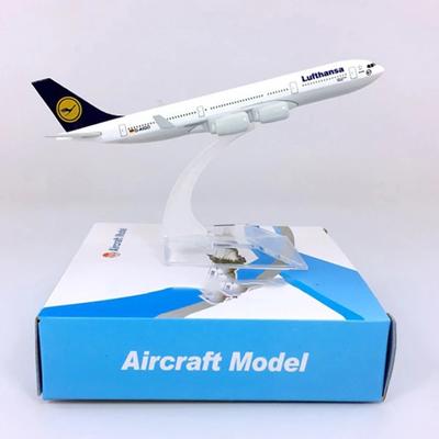16CM A340 Lufthansa Plane Model Alloy Aircraft Models with Wheels 6Inch Airplane for Children Collection Gift Display