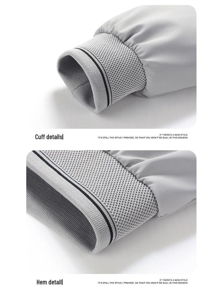 Men's Spring & Autumn Loose Solid Color Jackets - Middle-Aged Dad Business Casual Fashion