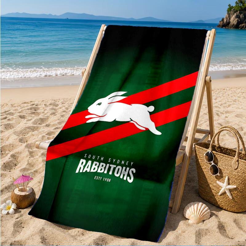 Asciugamano da Spiaggia con Design del Logo Rabbit NRL, Asciugatura Rapida, Facile da Curare, Adatto Sia per il Fitness che per le Vacanze al Mare, Essenziale per lo Sport