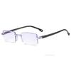Unisex Eyeglasses Rimless Square Finished Myopia Glasses Women Men Business Style Frameless Nearsighted 0 -1.0 -1.5 -2.0 ~ -6.0