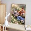 Disney 5D DIY Diamond Painting Zootopia Illustration Cartoon Full Diamond Mosaic Art Wall Decoration Set