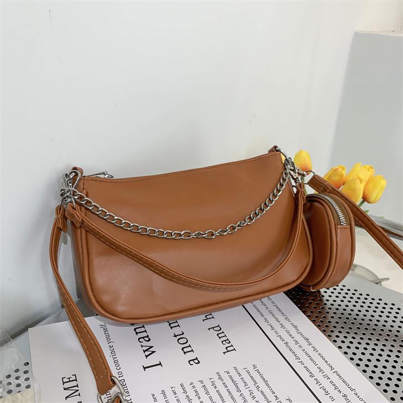 2023 Summer New Fashion Simple Shoulder Bag Street Trendy Retro Handbag Casual Commuter Armpit Bag