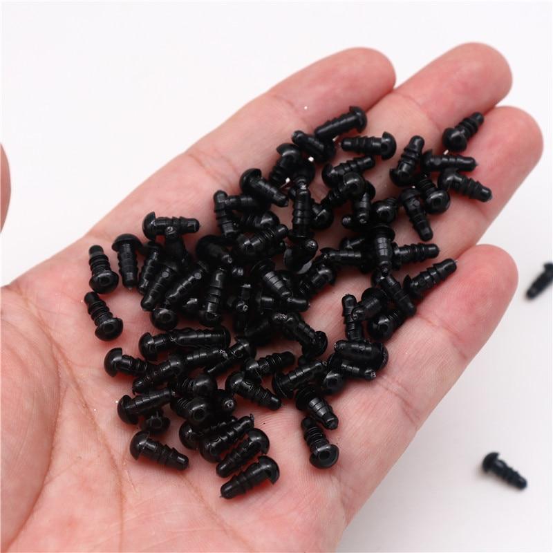 100 Pcs/box Black Plastic Eye Toy Accessories Black Screw Eye Toy Accessories Plush Doll DIY Eyes G414