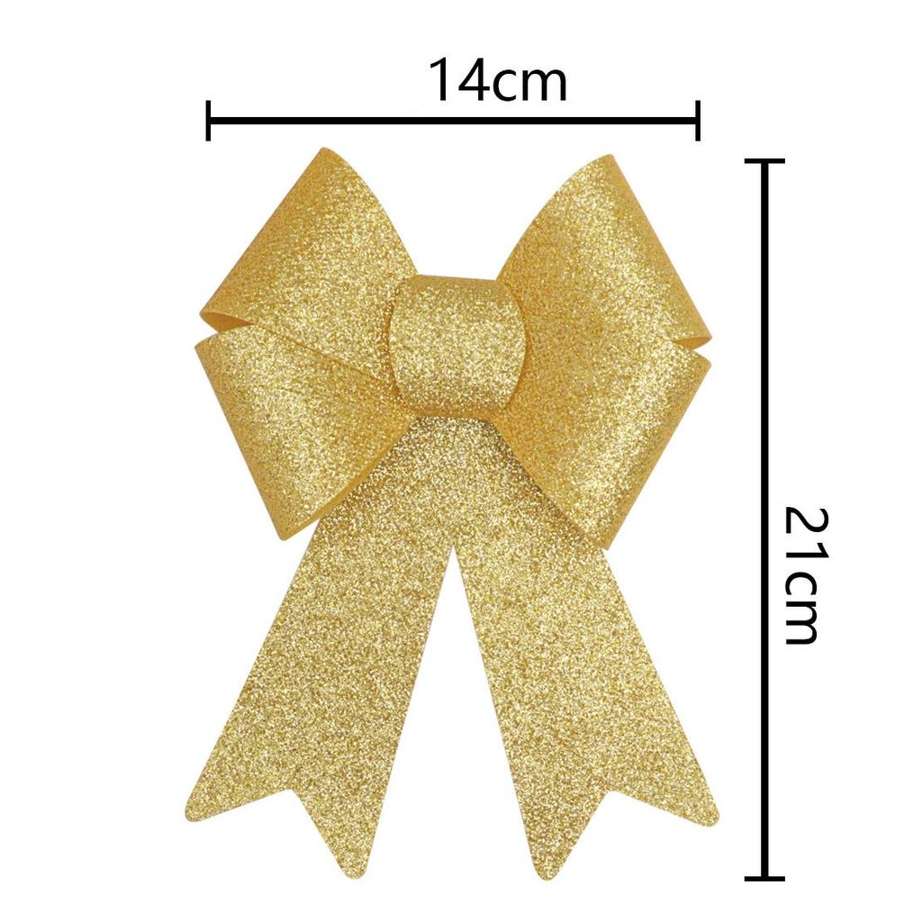 Christmas Bow Red Gold Xmas Tree Large Bowknot For Home Decoration Wedding Navidad New Year Party DIY Hanging Decor