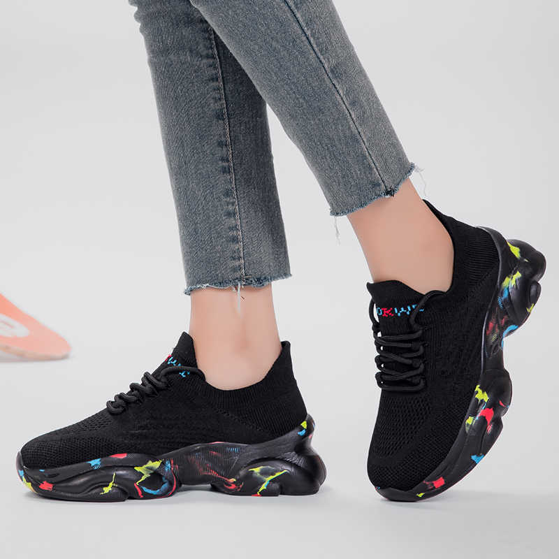 Ete Purple Black Sneakers For Woman Casual Walking Shoes Black And White Boots Sport Luxury Brand Snaeaker Retro New In