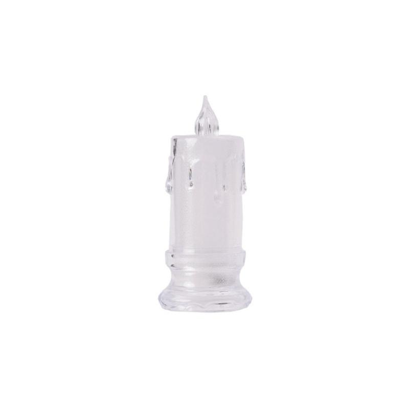 LED Crystal Glow Candle Light Simulation Smokeless Electronic Tea Light Birthday Wedding Party Candle Light Home Decoration