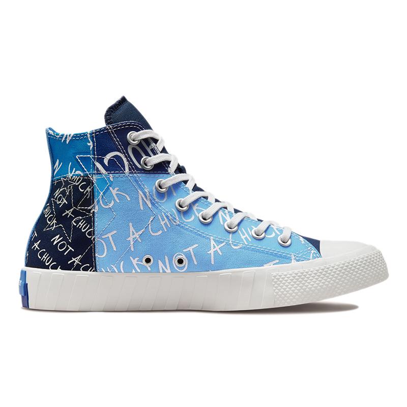 Converse Not A Chuck Comfortable High-Top Canvas Shoes Unisex Blue & Black