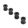 4PCS RC Wheel Hex Spacers 12mm Dia 15mm Length Hex Hub Extenssion with Metal Locking Lug Nut and