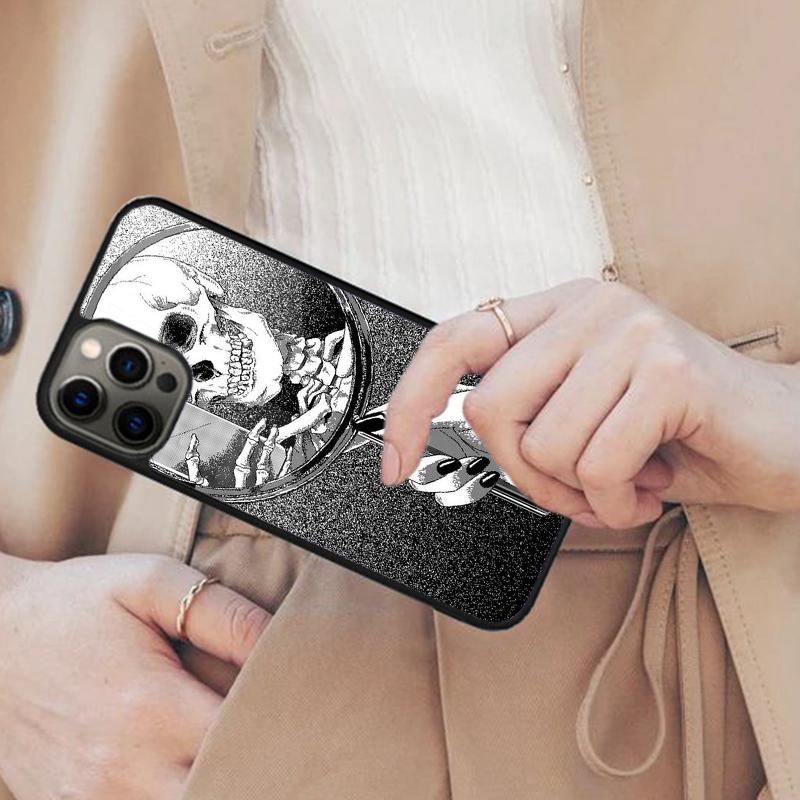 Gothic Skeleton Halloween Magnetic Phone Case For APPLE iPhone 17 Air 16 14 13 12 Pro Max 15 Plus Wireless Charge MagSafe Cover