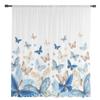 Pastoral Butterfly Flower Gradient Sheer Curtains For Living Room Bedroom Tulle Curtain For Kitchen Voile Curtain Blind Panels
