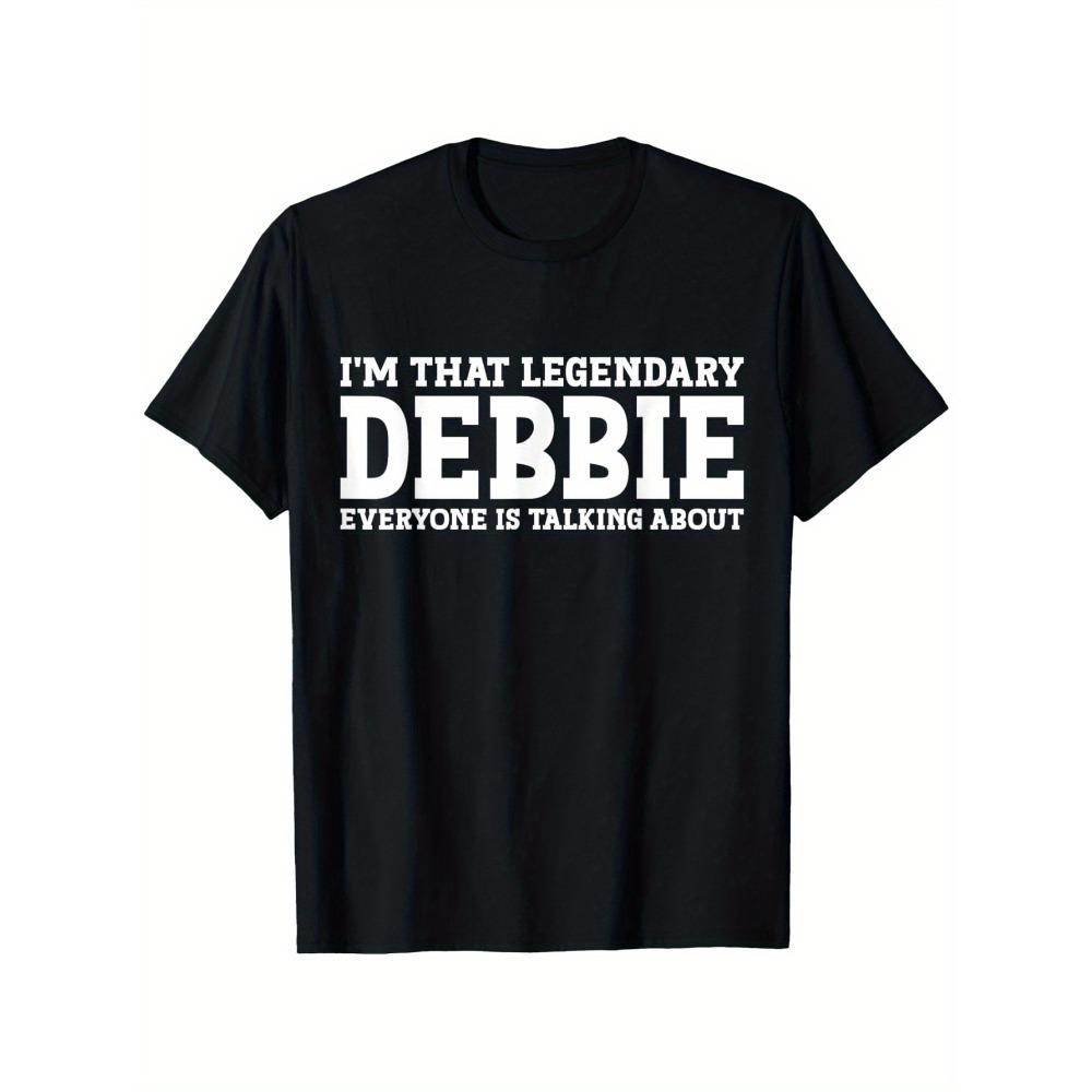 Debbie Personal Name Women Girl Funny Debbie T-Shirt Round Neck Cotton Black T-Shirt for Women Men Short Sleeve T-Shirt Shirts S разноцветный