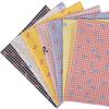 Set of 7 Checkered Bow Patchwork Cut Nordic Cotton 46x56cm Fabrics, Cloths, Scraps,
