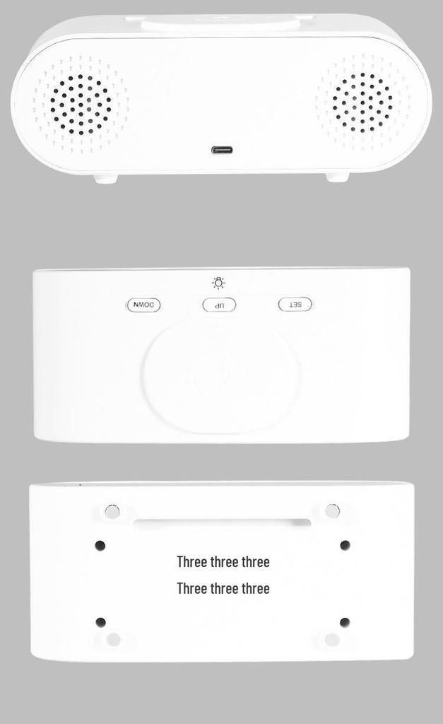GH9000 Multi-functional Wireless Charging Alarm Clock - Bedside Desk Clock with Fast Mobile Phone Charging