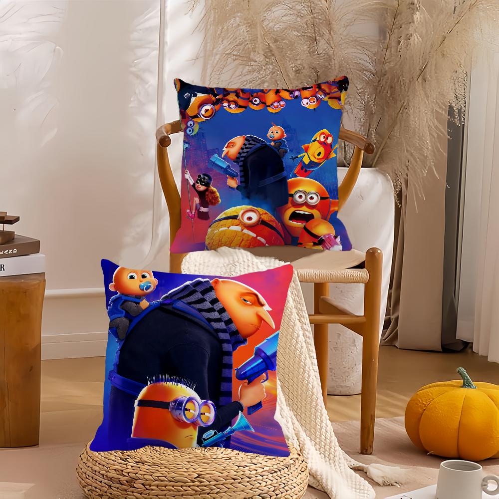 M-Minions D-Despicable M-Me 4 Pillow Case Home Decoration Cushion Cover Suitable For Bedroom Car Office Sofa