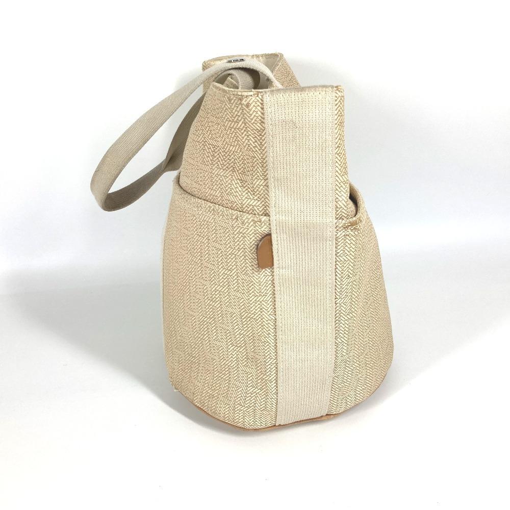 HERMES Saksaw PM Saksaw PM Bag Tote Bag Hand Bag Canvas Beige