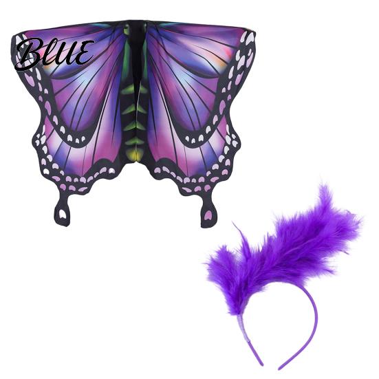 Stage Performance Accessory Halloween Butterfly Wings Costume for Women Adults Creative Festival Cape Wing Fairy Music Festivals Cosplay Party