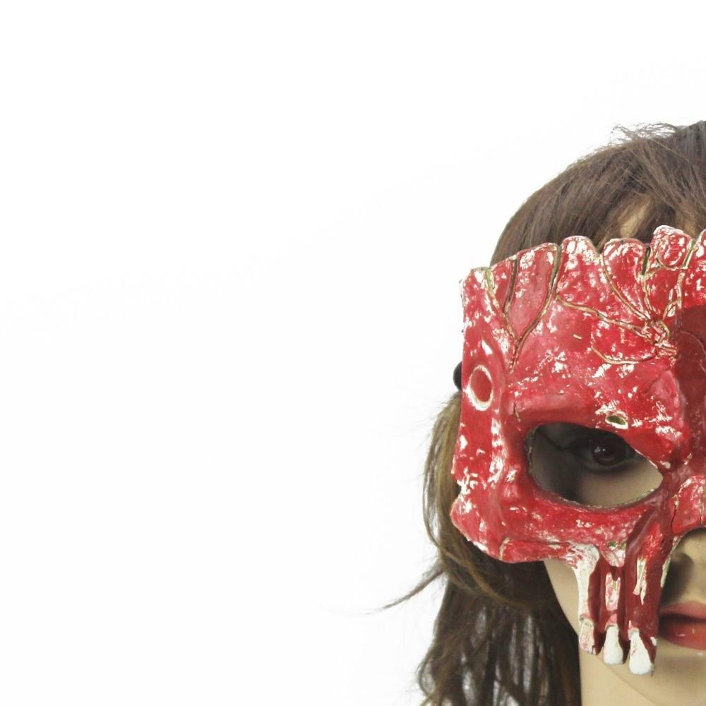 Party Props Halloween Mask Half Face Skeleton Mask Funny Halloween Skull Mask  Men