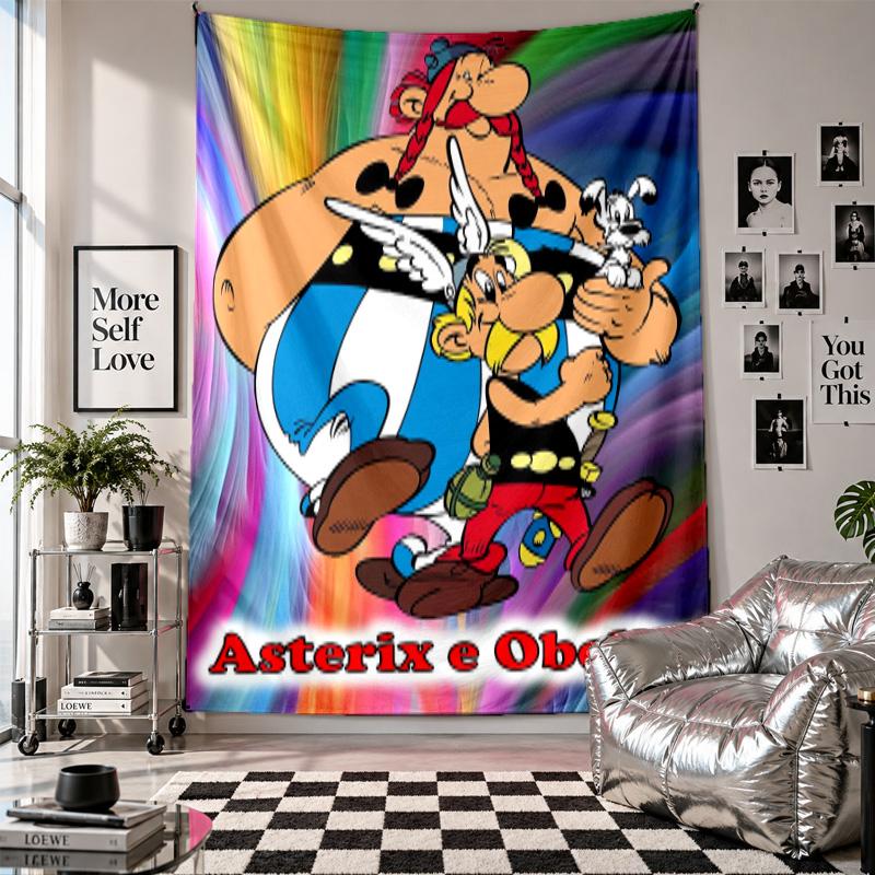 Wall TapestryAsterix & Obelix Art Hanging Cloth Decorative Background Cover for Room Decoration