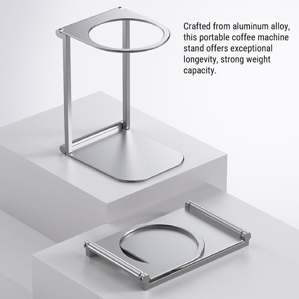 Foldable Design Foldable Coffee Machine Stand Aluminum Alloy Coffee Maker Holder  Indoor Use