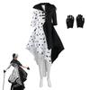 Cruella De Vil Spotted Dress Cosplay, 101 Dalmatians Halloween Stage Costume