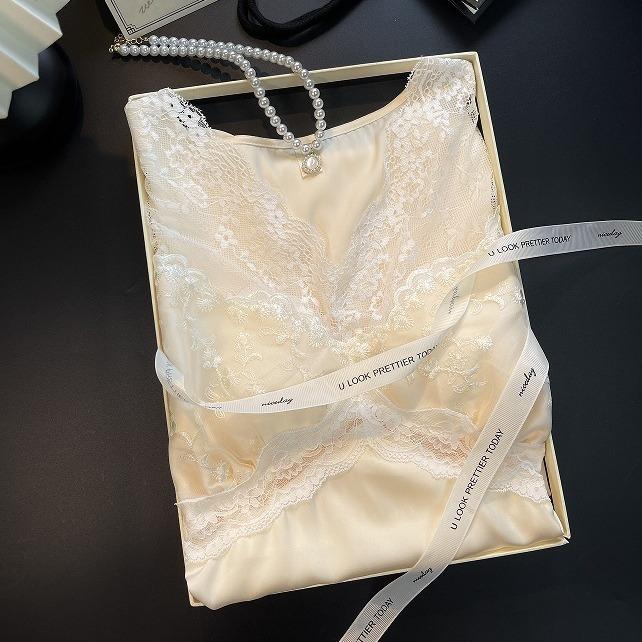 Women’s Summer French Style Ice Silk Short Sleeve Nightgown Long Fairy Dress Lightweight Sleepwear Loungewear Wearable Outdoors