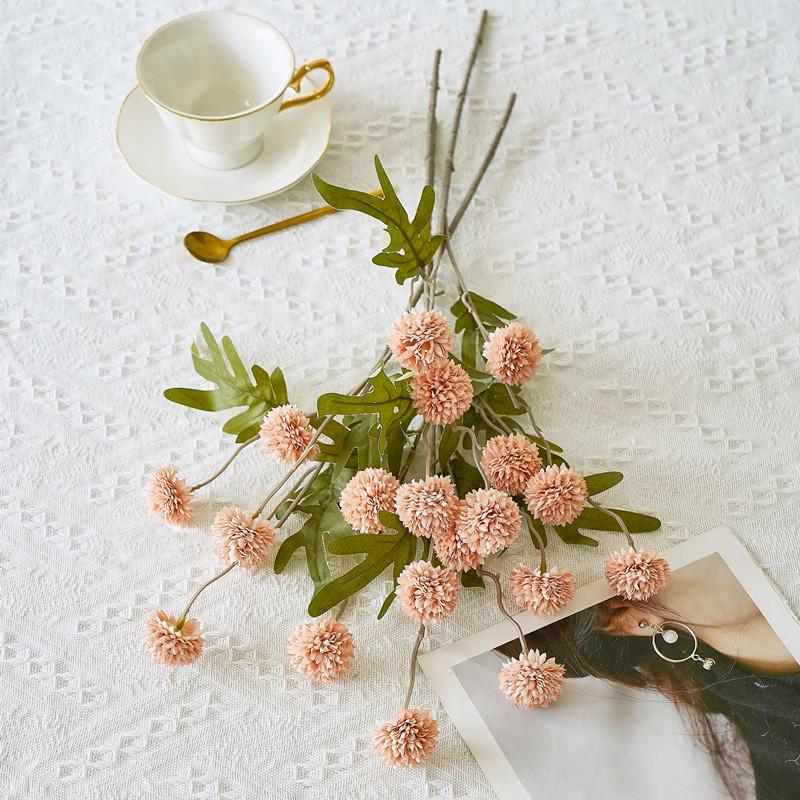 Artificial Dandelion Flower with 5 Heads - Single Stem for Indoor Decoration or Wedding Decor