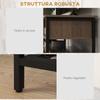 Mobile Porta TV Up To 48 Inch Industrial Style In Wood And Steel 110x40x48cm Brown And Black