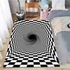 3D Vortex Illusion Area Carpet Rug for Living Room Decor Bedroom  Abstract Geometric Optical Vertigo Carpet Non-slip Floor Mat