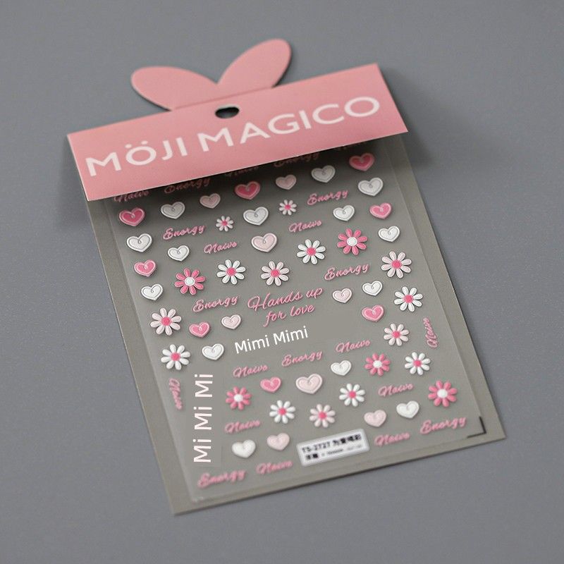 

Season Pink Heart Petals Three-Dimensional Relief Nail Sticker Waterproof Nail Sticker Decorative Jewelry 2727 2728 TS-2727 cheers for Love (three-dimensional)