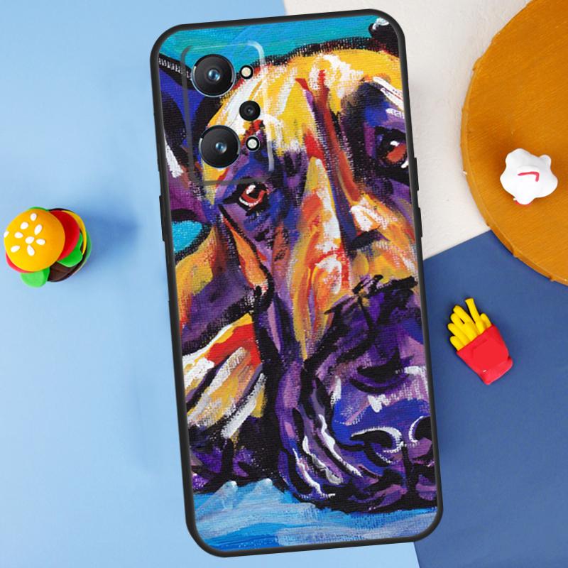 Great Dane Dog Watercolor For Realme 14 13 12 10 11 Pro Plus GT 6 6T 5 GT7 Pro C55 C51 C21Y C25S C67 C75 C53 C61 Case