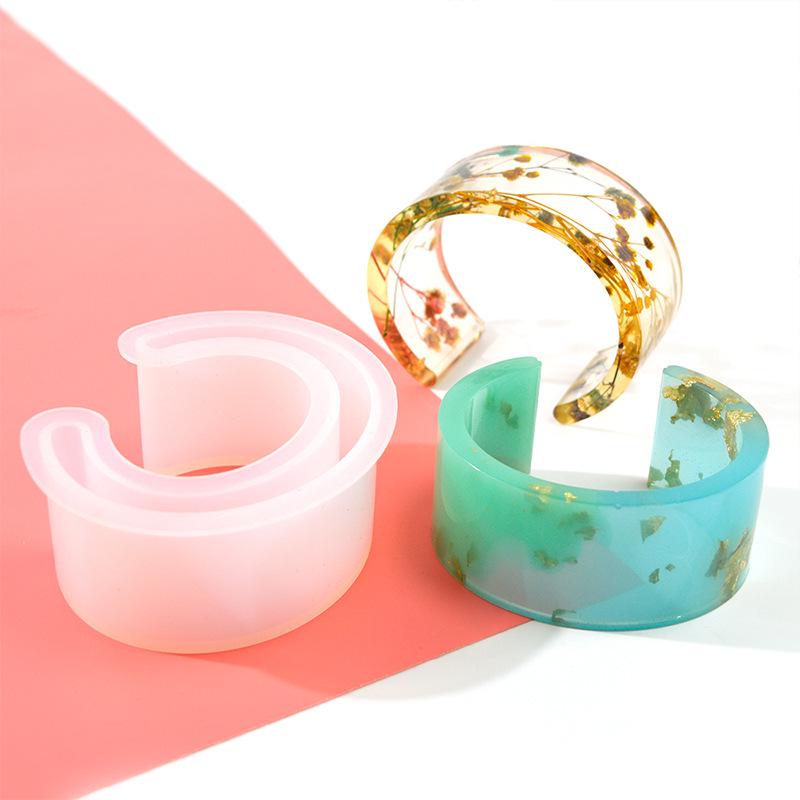Epoxy Bracelet DIY Set: Mirror & Irregular Silicone Molds with Resin Glue