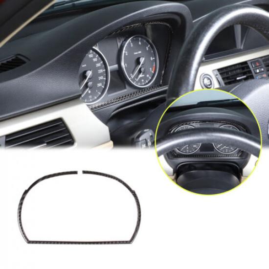 Carbon fiber Dashboard trument Frame Trim Cover For BMW 3 Series E90 2005-12