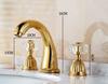 Crystal Handle Bathroom Basin Faucet 3 Holes 2 Handles Sink Mixer Faucet Basin Taps Torneira Rubinetti Bagno Bathtub Faucet