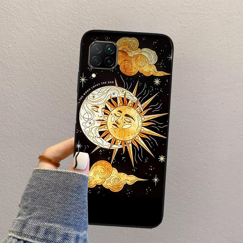 Sun Moon Aesthetic For Huawei Nova Y70 Y90 Y60 Y73 Y72 Y61 Y91 12s 12i 11i 8i 9 10 SE P40 Lite P60 P30 Pro Case
