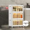 Foldable 3-Tier Bathroom Storage Rack with Drawers