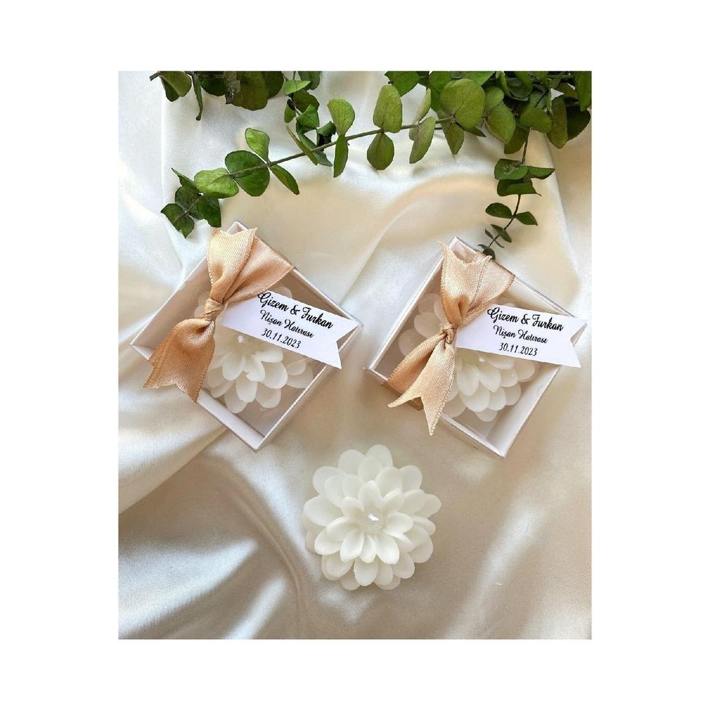 Boxed Lotus Candle Promise, Engagement, Wedding, Mawlid, Birthday, Wedding Gift - 20pcs