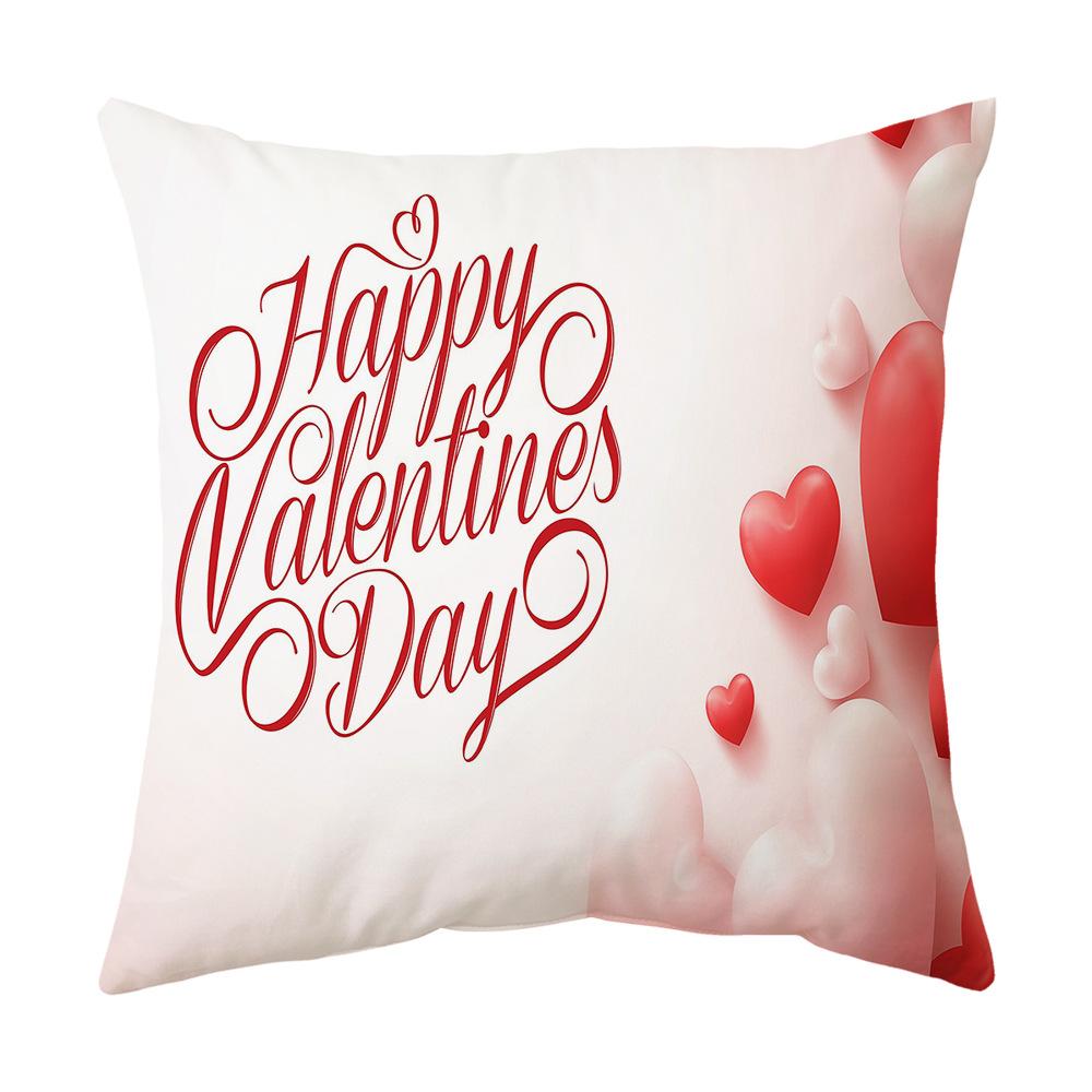 Pillow New Valentine's Day Pillow Case Pink Love Balloon Pillow Sofa Cushion Pillow Case