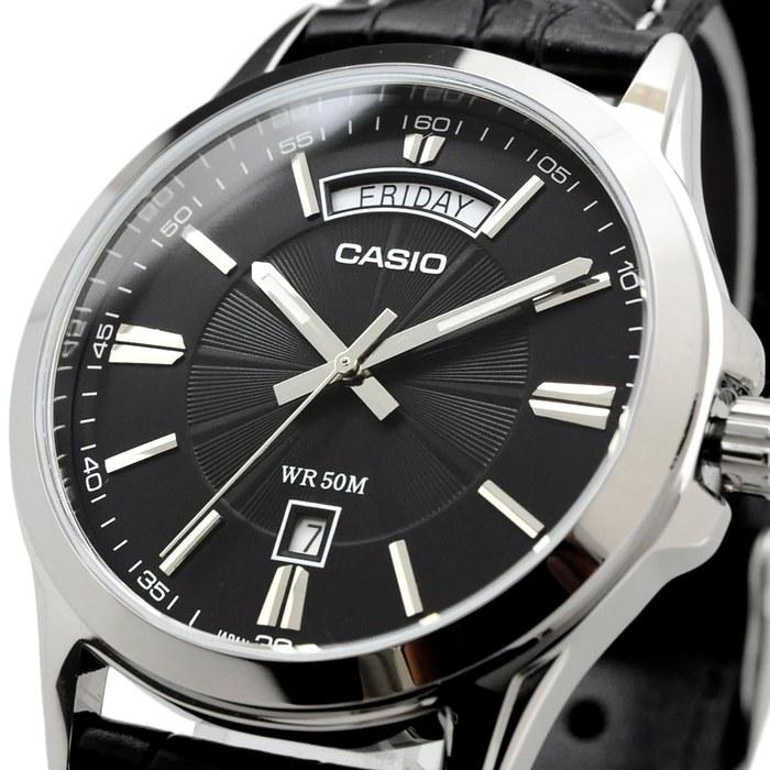 [Casio] MTP-1381L-1AV Men's Analog Quartz Watch - Black