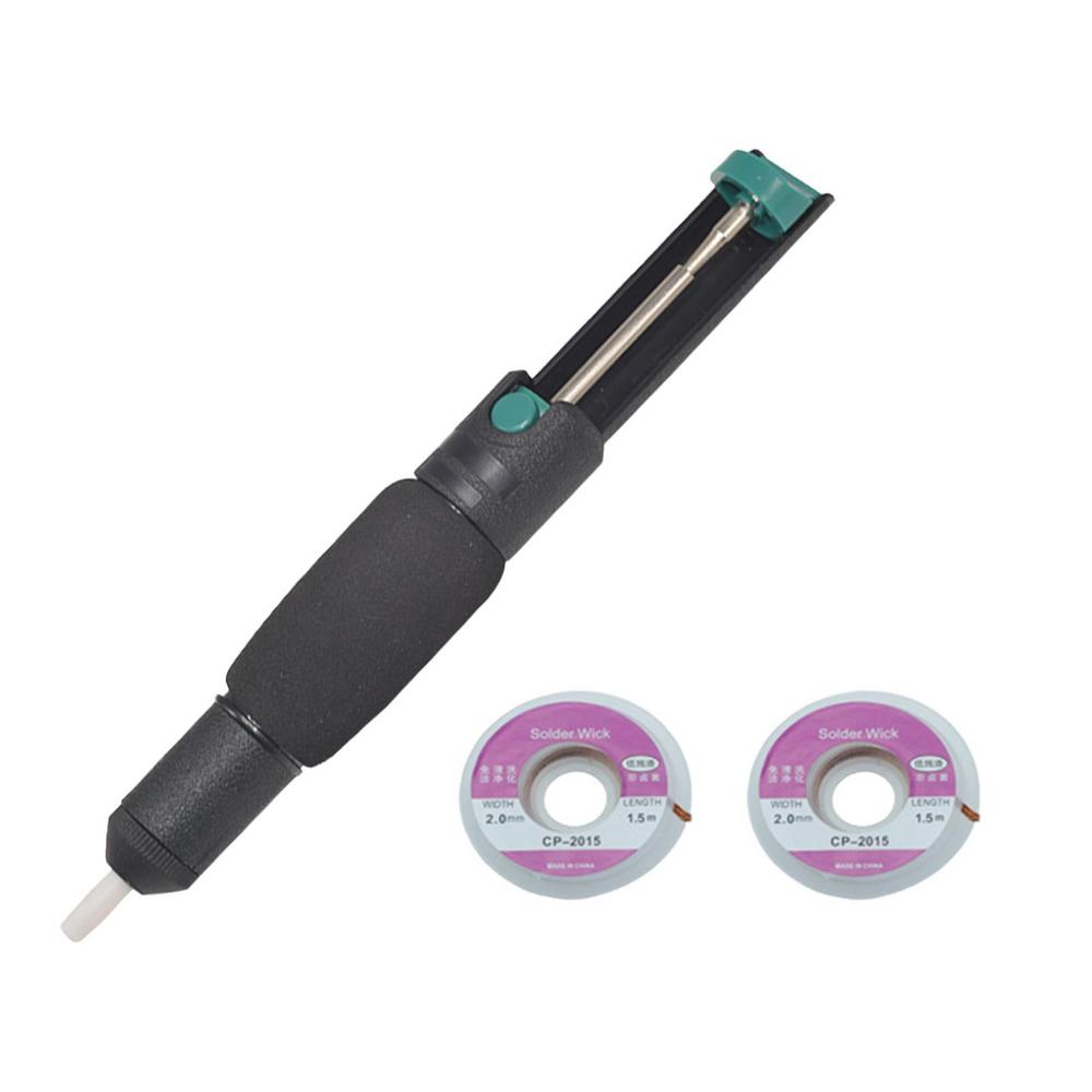 Powerful Desoldering Pump No Clog Solder Vacuum Guns Welding Solder Sucker Tool With Extra Nozzle Suction Tin Device supplies