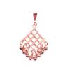 Exquisite Colored Gold Russian Rhombus Diamond Pendant 585 Rose Gold Plated Exquisite Fashion Korean Version Female Collarbone Chain