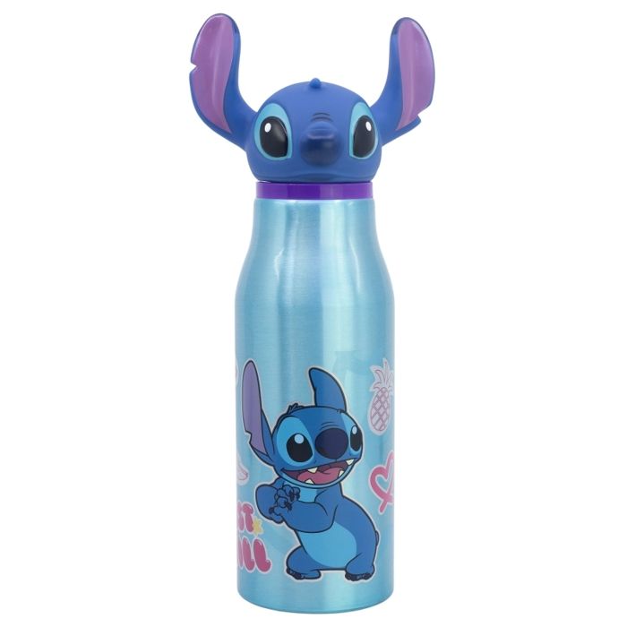Disney Stitch - Bouteille En Aluminium Avec Bouchon 3D 690 Ml