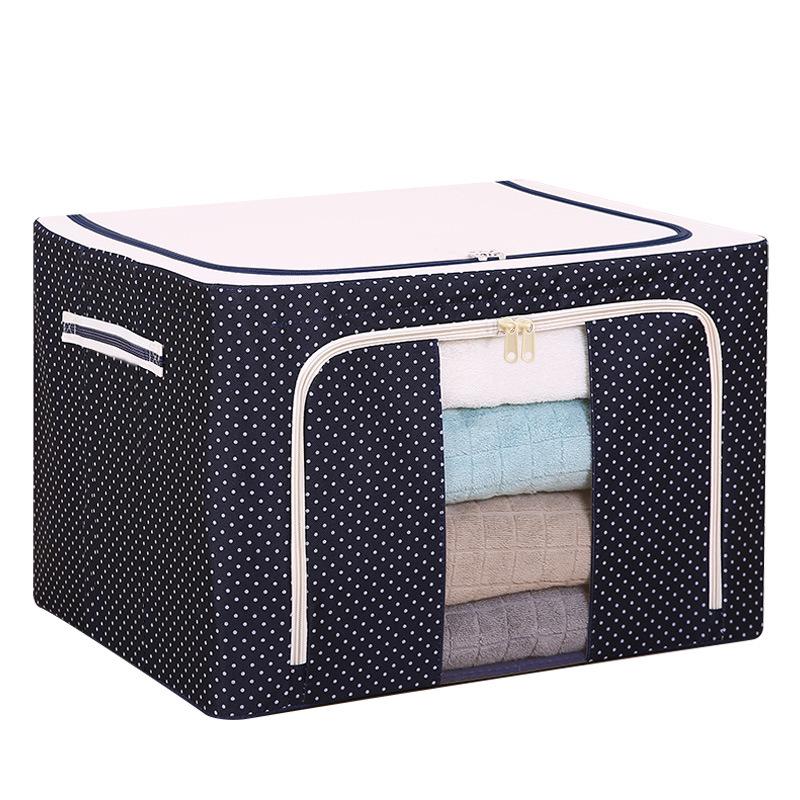 Waterproof Folding Oxford Cloth Storage Box with Steel Frame for Clothes, Quilts, and More
