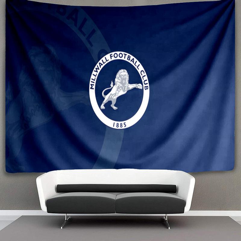 Millwall Fc Crest DesignPrinted Tapestry, Fabric Tapestry Wall Hanging Decoration for Bedroom, Living Room, Dorm Room Home Party Fan Gifts