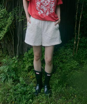 HOKUSPOKUS Volume Flower Shorts_White