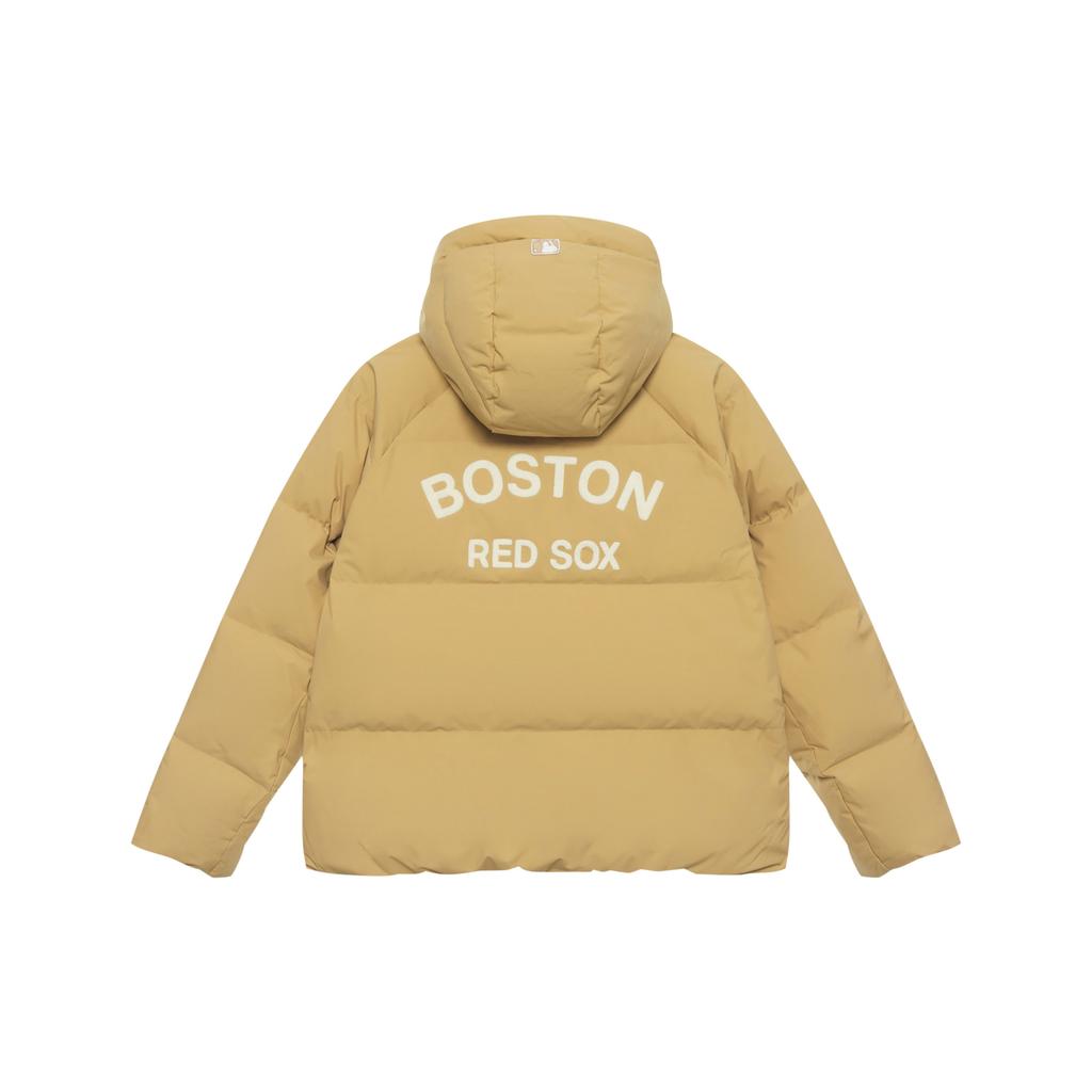 New MLB MLB Preppy Style Collection Boston Red Sox FW24 Down Jacket Unisex Beige Yellow 3ADJV1046-43BGS