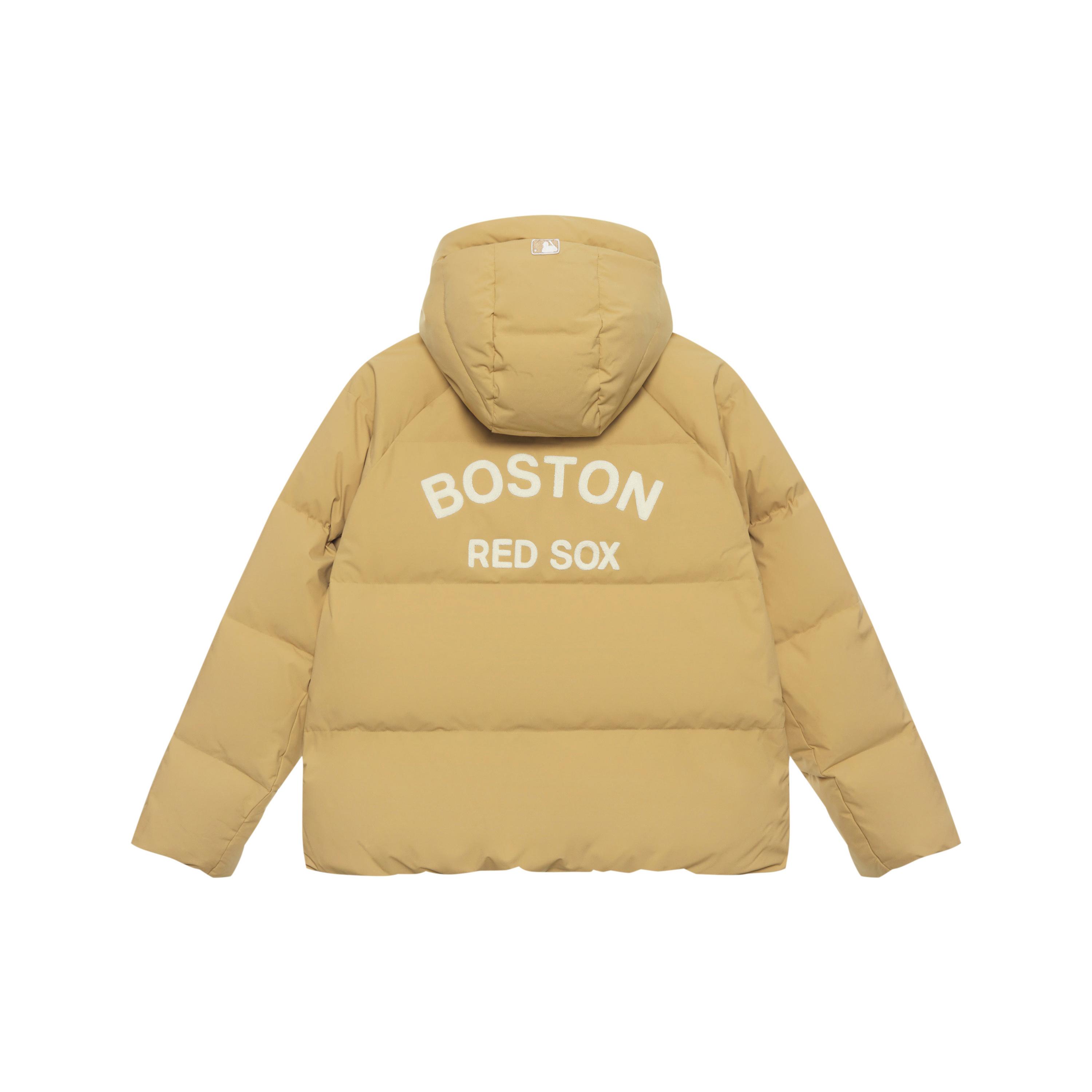 

New MLB MLB Preppy Style Collection Boston Red Sox FW24 Down Jacket Unisex Beige Yellow 3ADJV1046-43BGS L