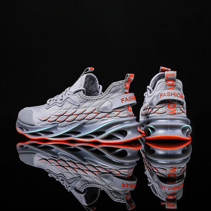 

New Spring Men s Shoes: Flyknit Sports Running Mesh Coconut Tide Shoes 44 сірий